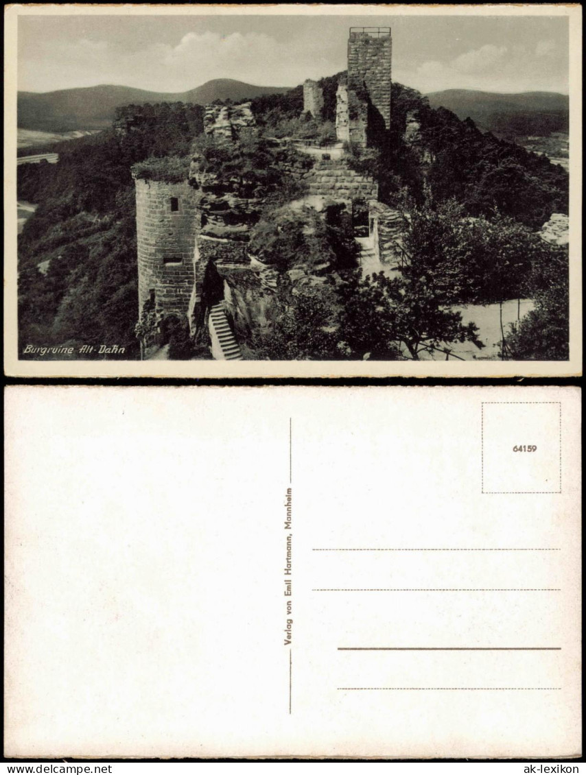 Ansichtskarte Dahn Burgruine Alt-Dahn 1930