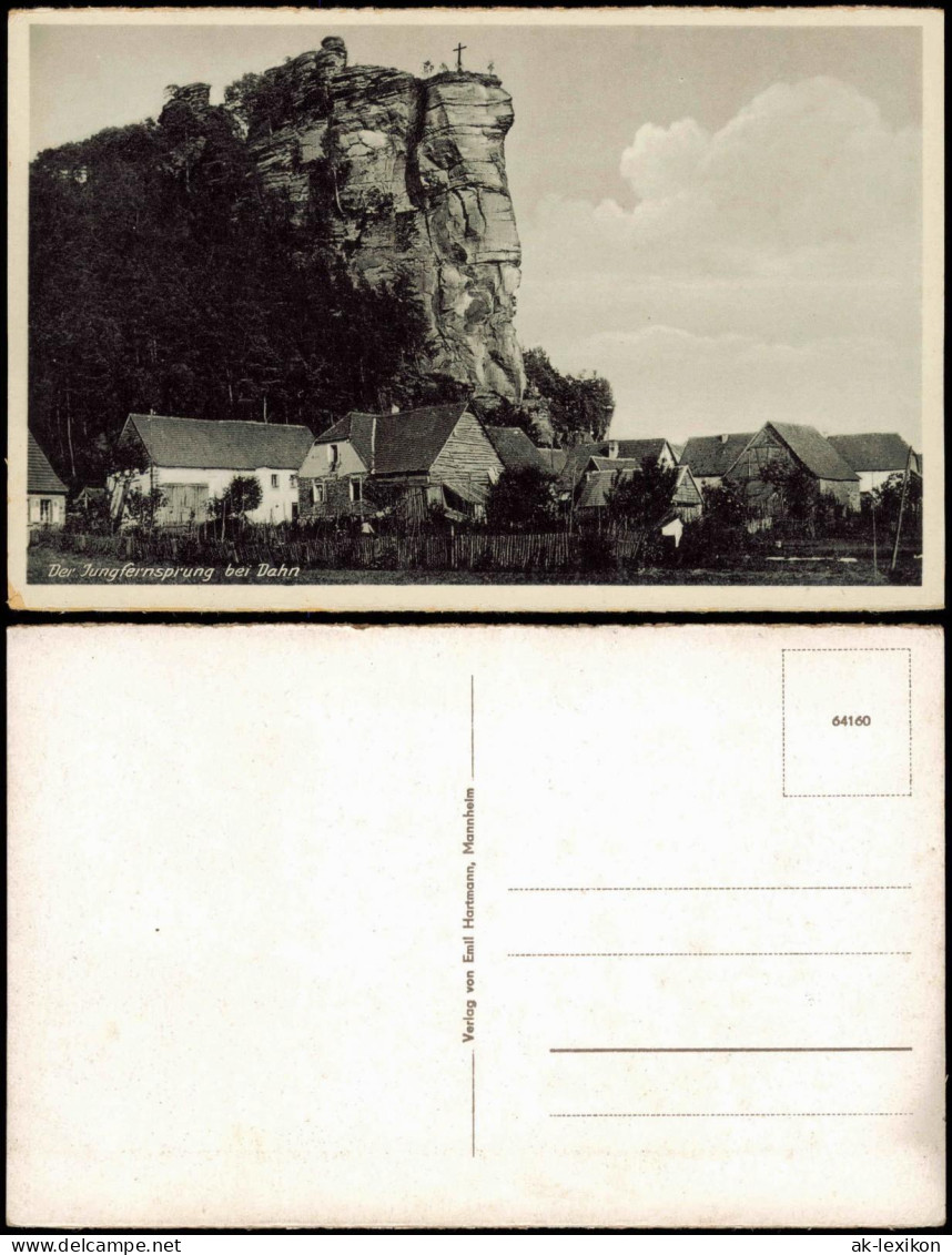 Ansichtskarte Dahn Der Jungfernsprung bei Dahn 1930
