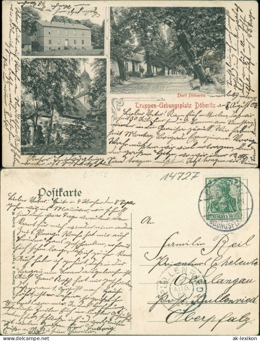 Ansichtskarte Dallgow-Döberitz 3 Bild: Dorf, Straßen 1906