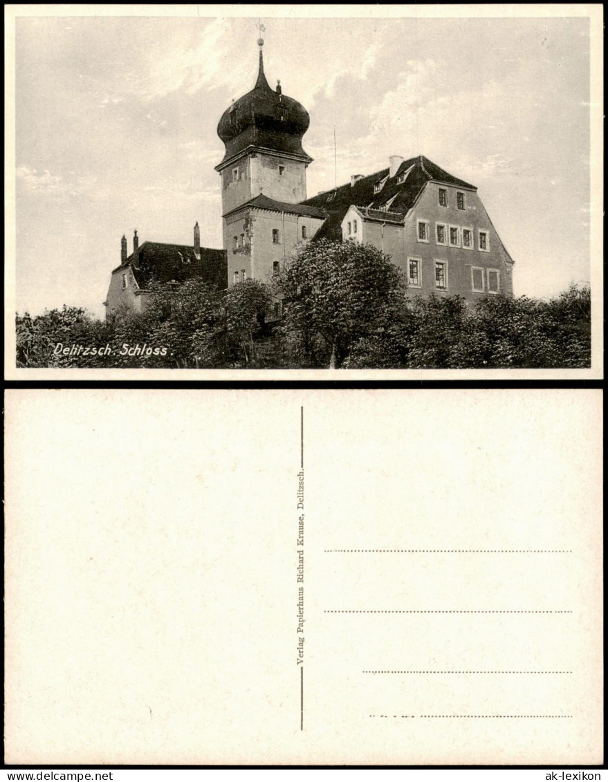 Ansichtskarte Delitzsch Schloss Außenansicht 1930