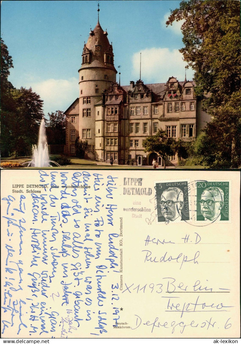 Ansichtskarte Detmold LIPPE DETMOLD Schloss 1971