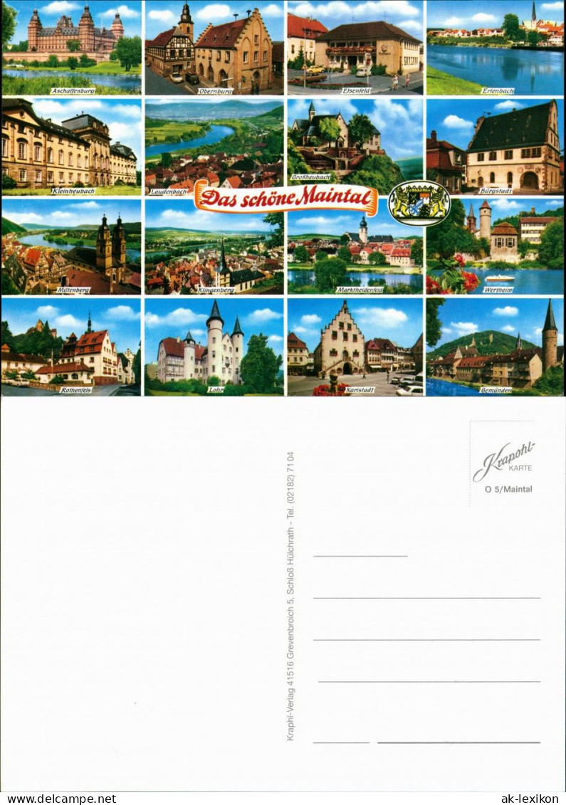 Ansichtskarte Deutschland Das schöne Maintal 1990