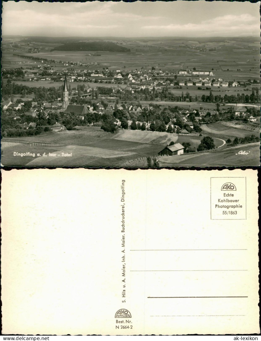 Ansichtskarte Dingolfing Totale - Fernblick 1962
