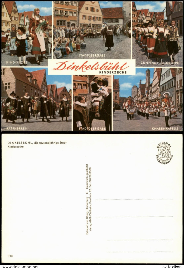Ansichtskarte Dinkelsbühl Szenen der Kinderzeche 1970