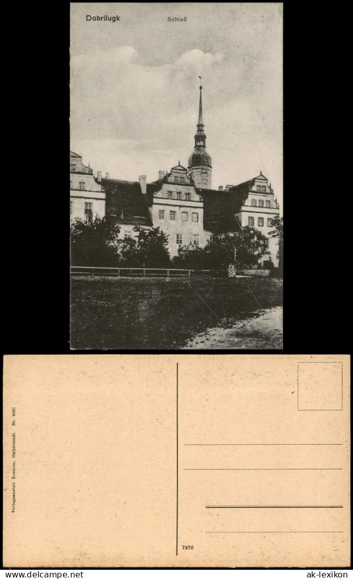 Ansichtskarte Doberlug-Kirchhain Dobrilugk Partie am Schloß 1910