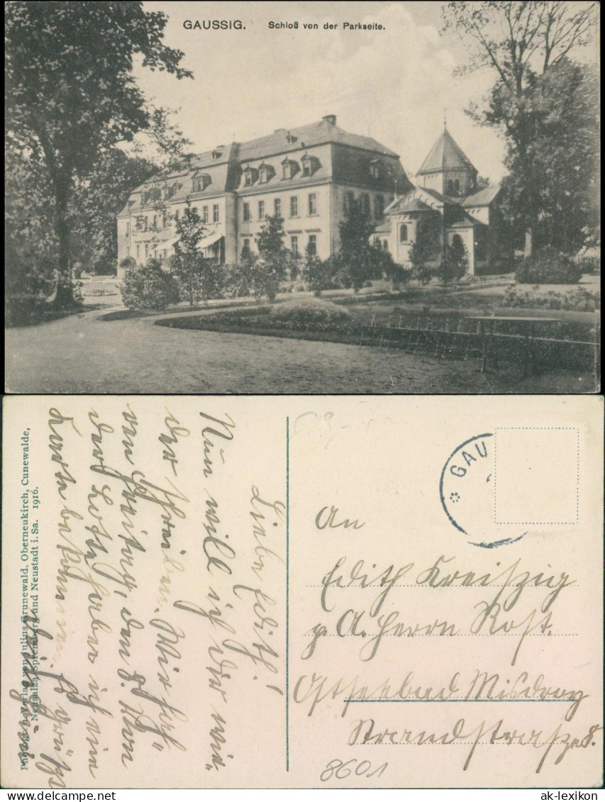 Ansichtskarte Doberschau-Gaußig Dobruša-Huska Schloss 1916