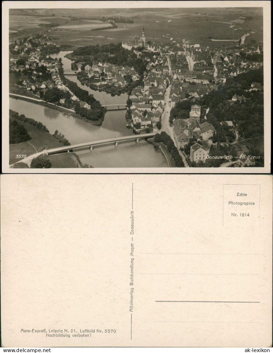 Ansichtskarte Donauwörth Luftbild 1930