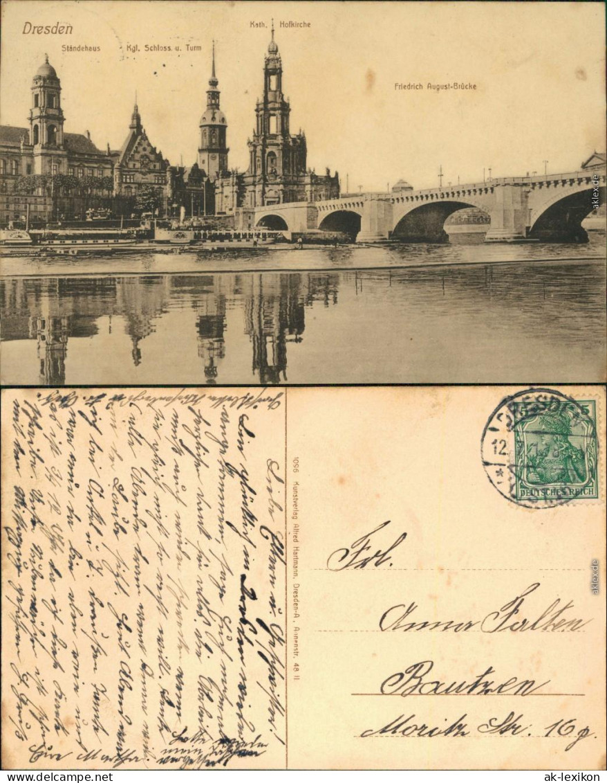 Ansichtskarte Dresden Dresden Altstädter Elbufer 1910