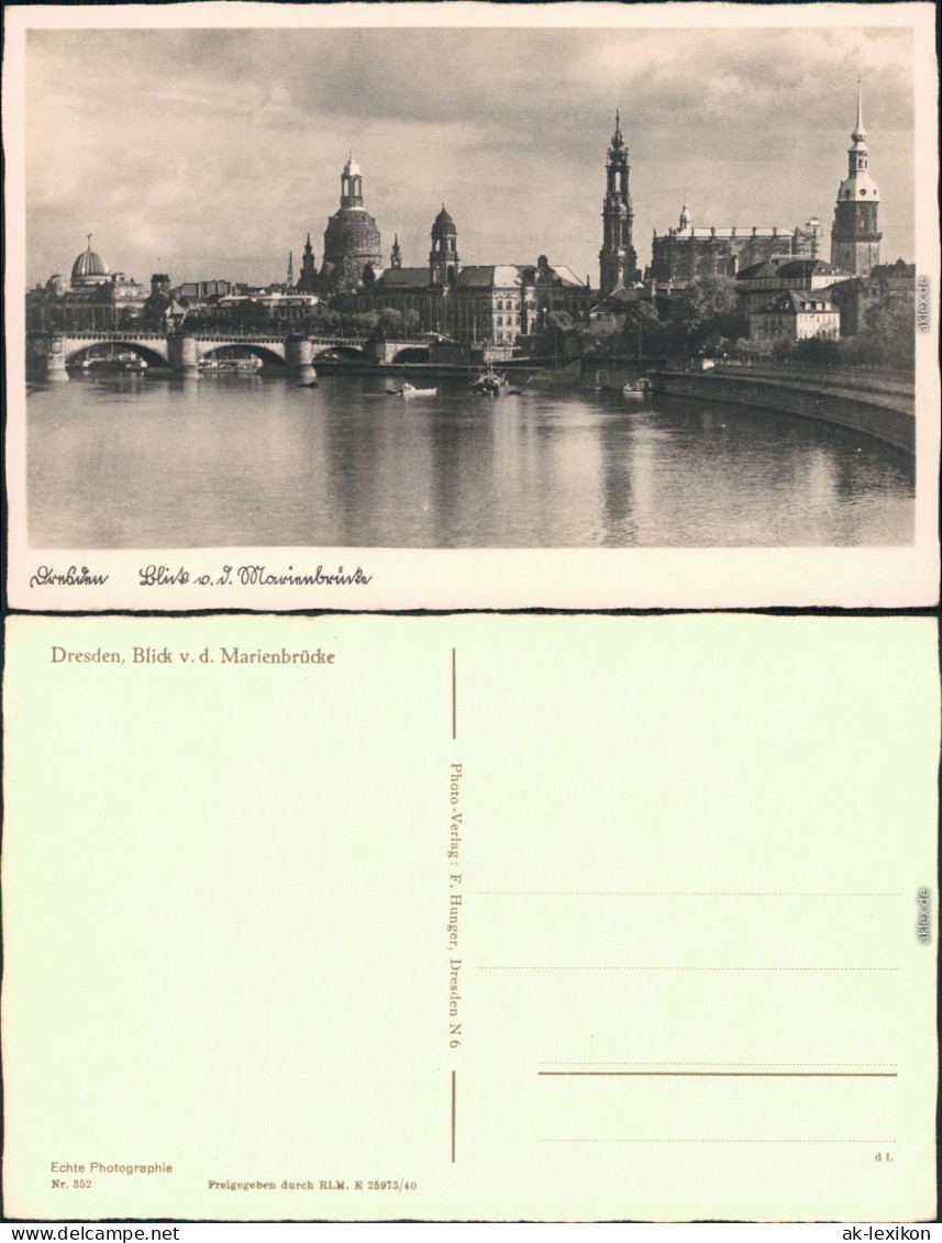 Ansichtskarte Dresden Dresden Altstädter Elbufer 1940
