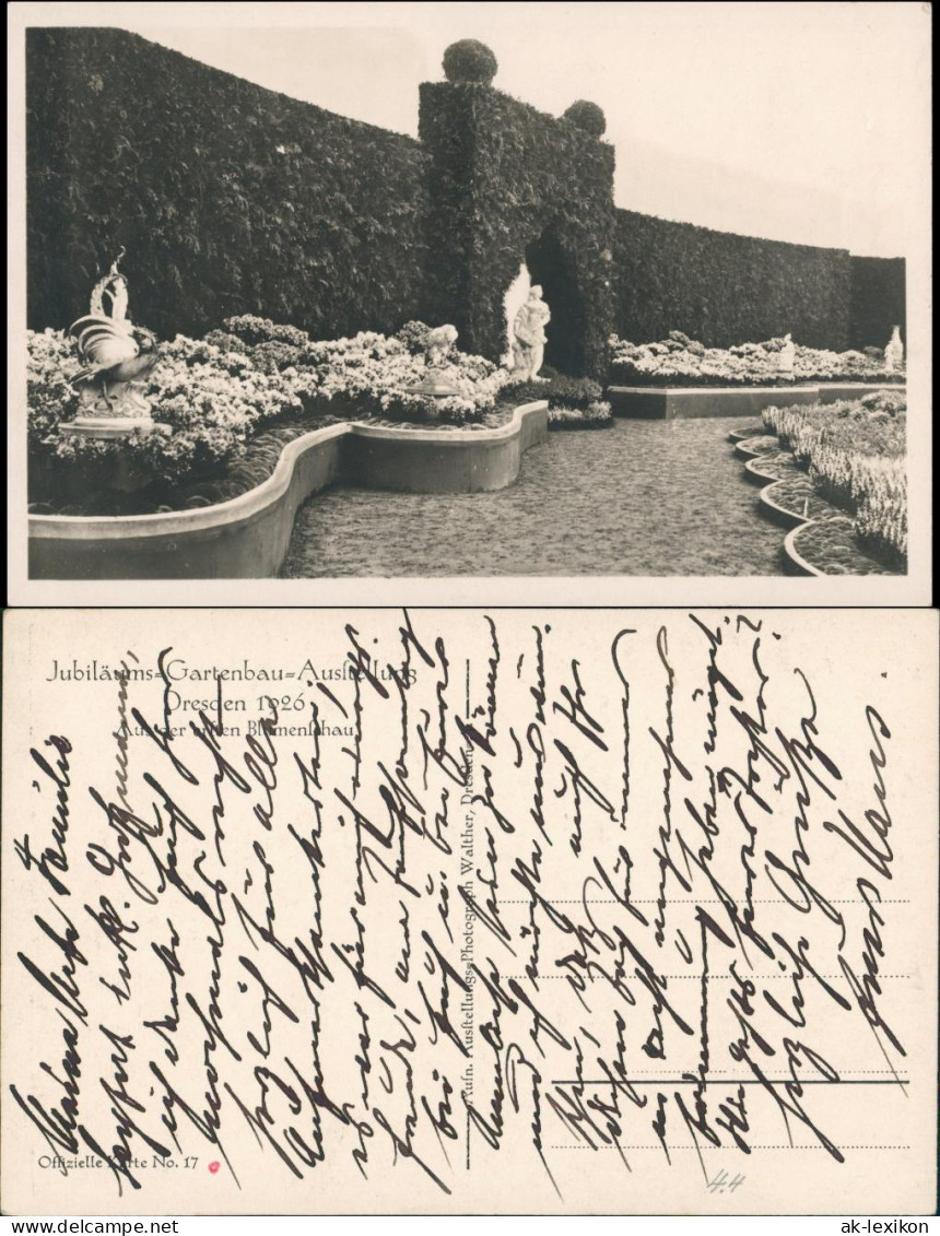 Ansichtskarte Dresden Jubiläums Gartenausstellung 1926