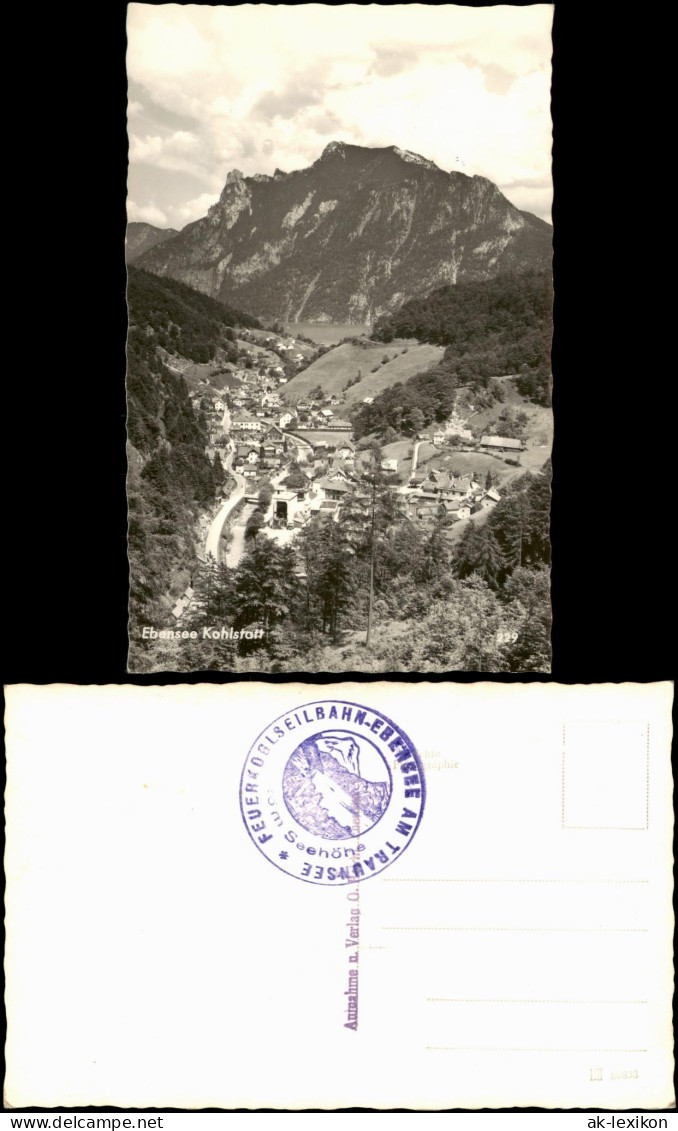 Ansichtskarte Ebensee Panorama Ebensee Kohlstatt 1960