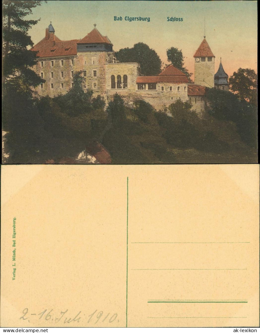 Ansichtskarte Elgersburg Schloss Elgersburg colorierte AK 1910