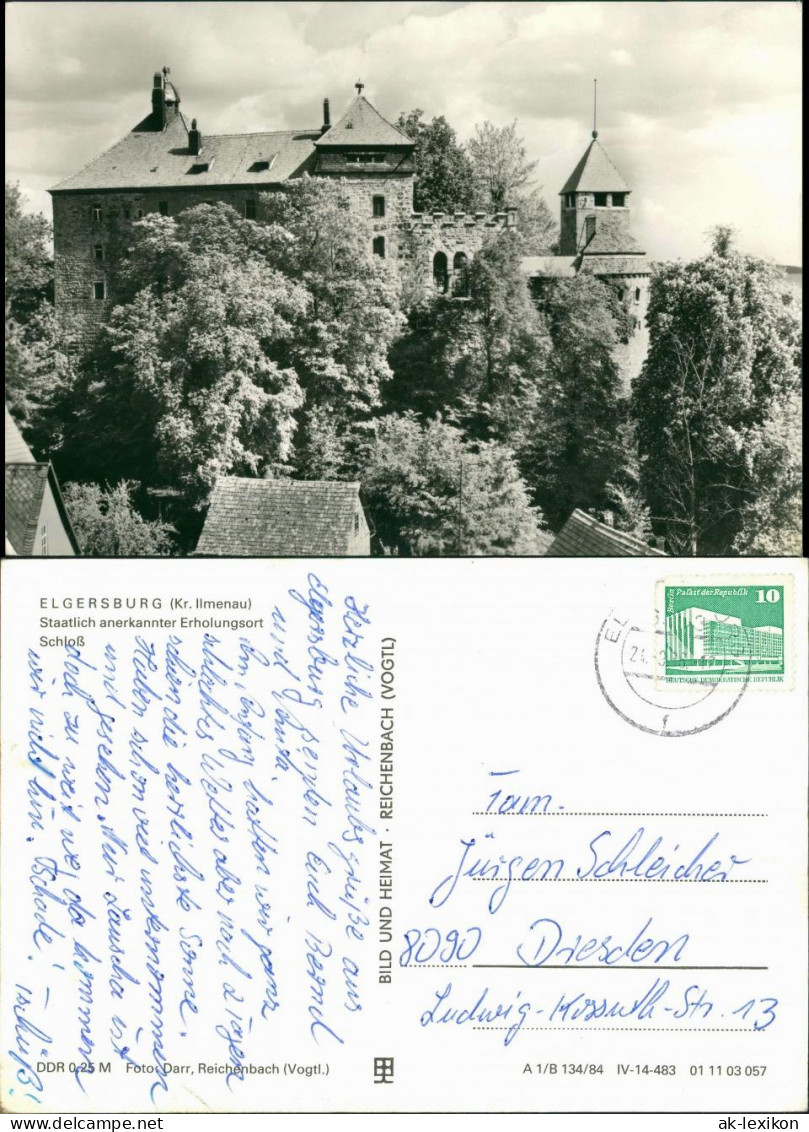 Ansichtskarte Elgersburg Schloss Elgersburg Gesamtansicht 1984