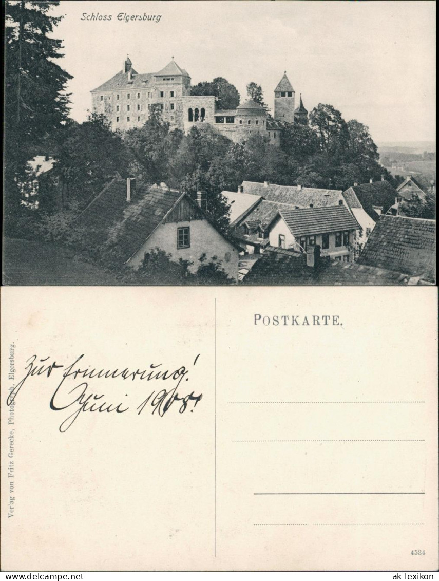Ansichtskarte Elgersburg Schloss Elgersburg - Häuser 1908