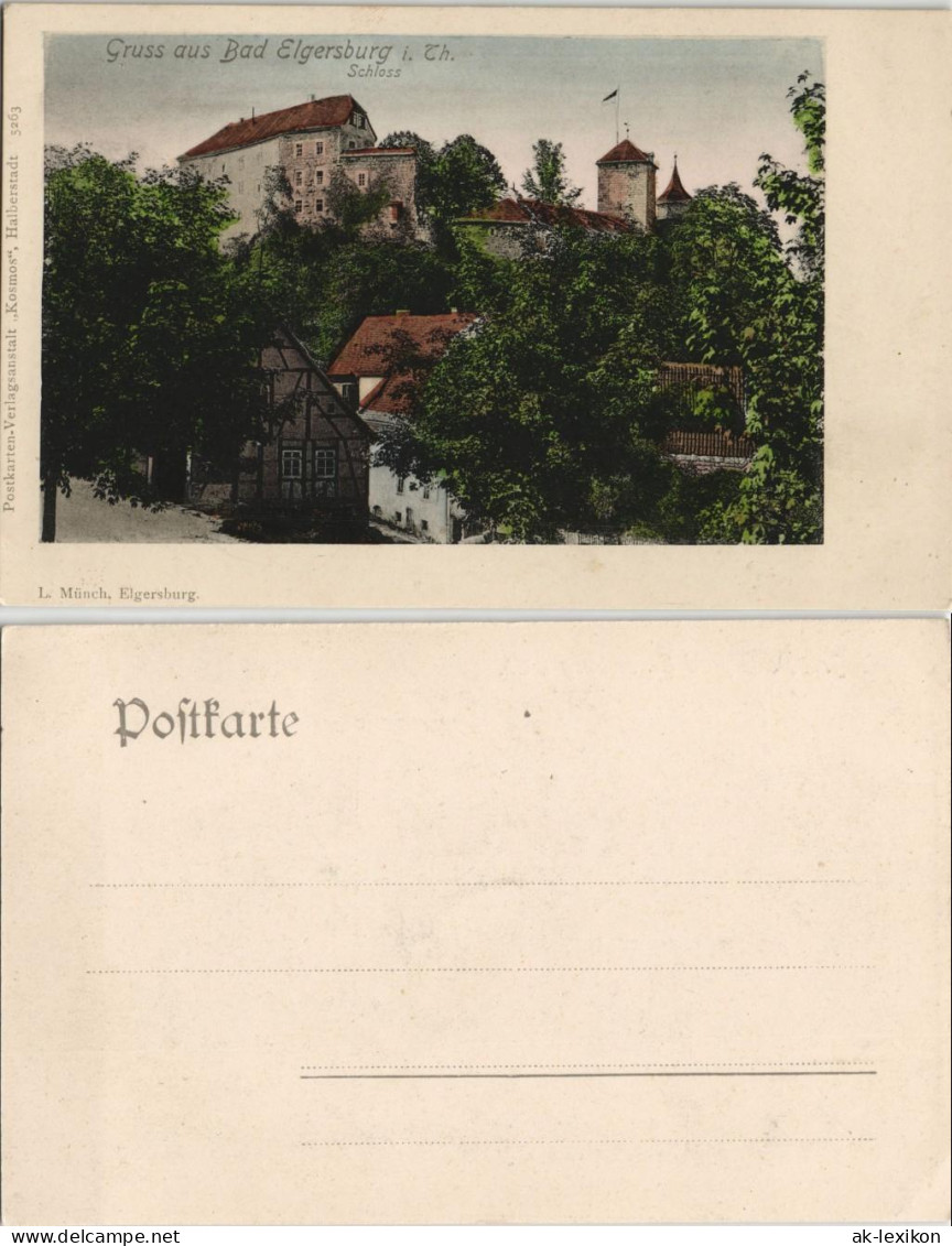 Ansichtskarte Elgersburg Schloss Elgersburg - Stadtpartie 1909
