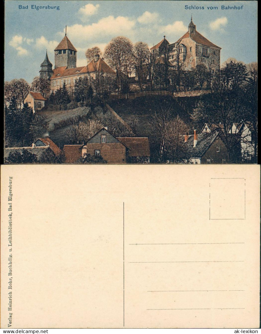 Ansichtskarte Elgersburg Schloss Elgersburg vom Bahnhof 1922