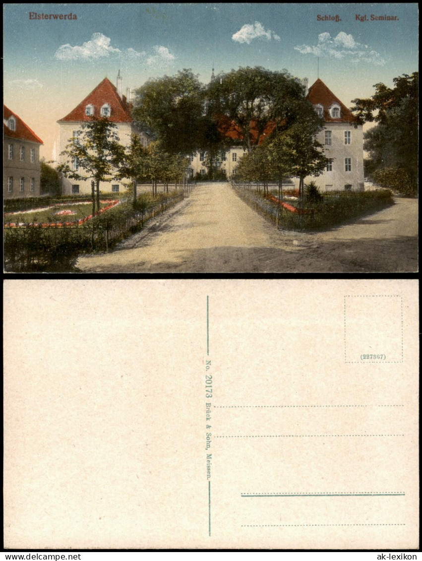 Ansichtskarte Elsterwerda Wikow Oberschule (ehemaliges Schloss) 1916