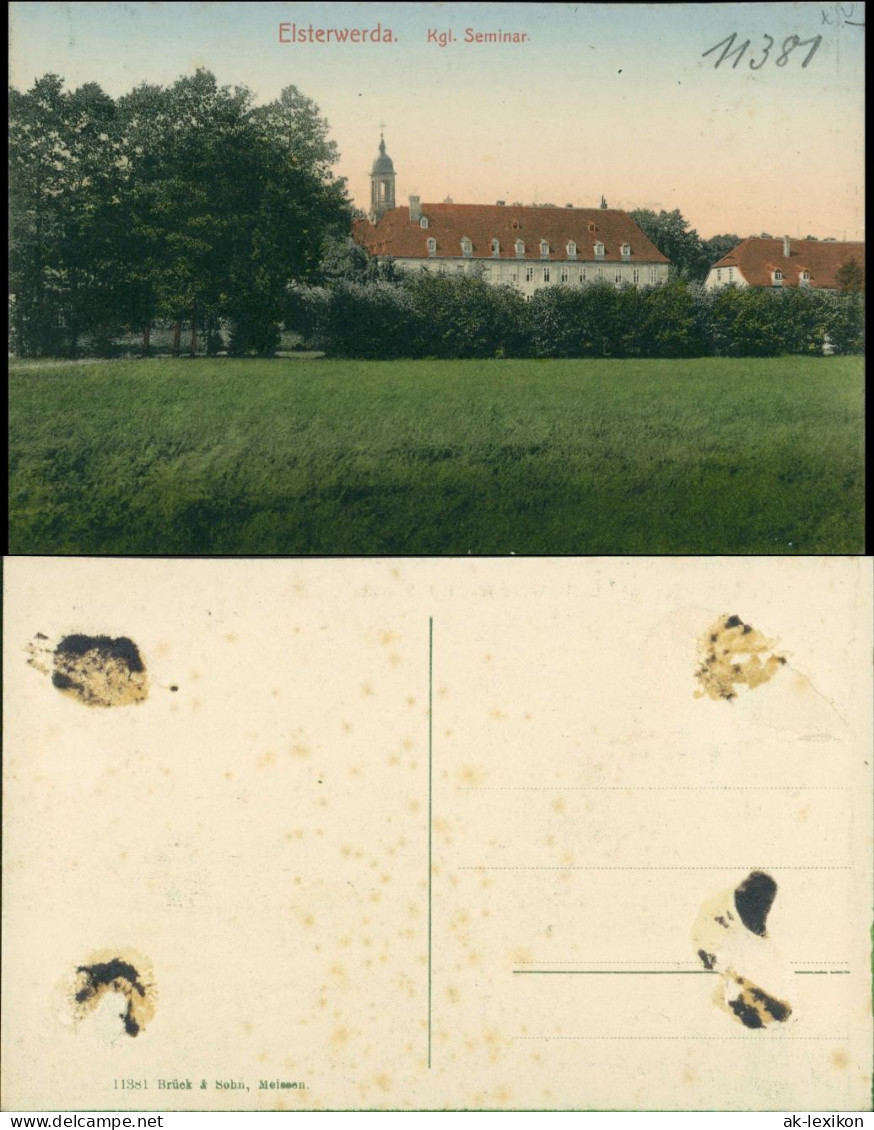 Ansichtskarte Elsterwerda Wikow Seminar 1913