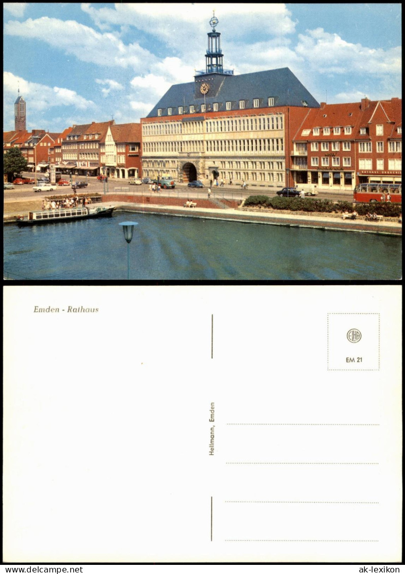 Ansichtskarte Emden Partie am Rathaus 1970