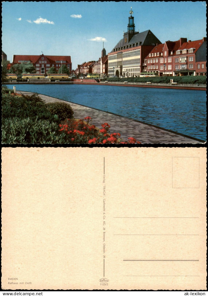 Ansichtskarte Emden Rathaus mit Delft 1965