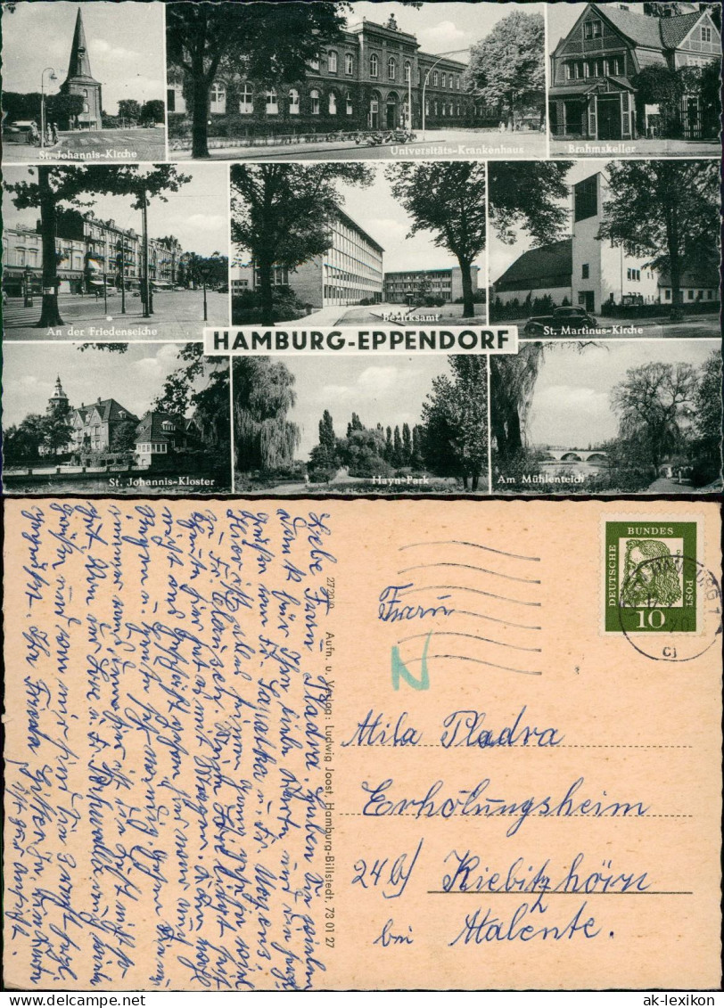 Ansichtskarte Eppendorf-Hamburg Mehrbild Stadtansichten 1970