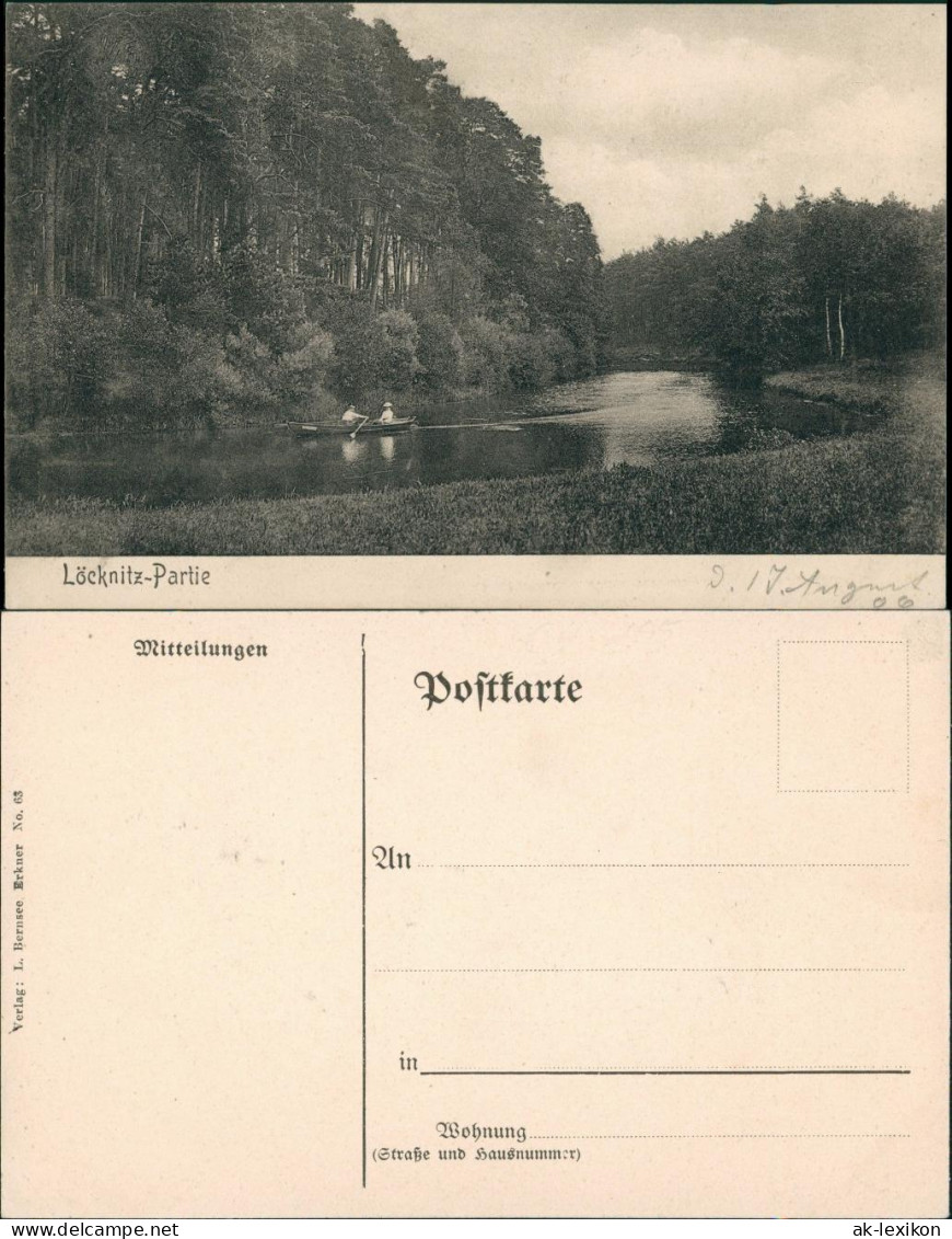 Ansichtskarte Erkner Partie an der Löcknitz 1913