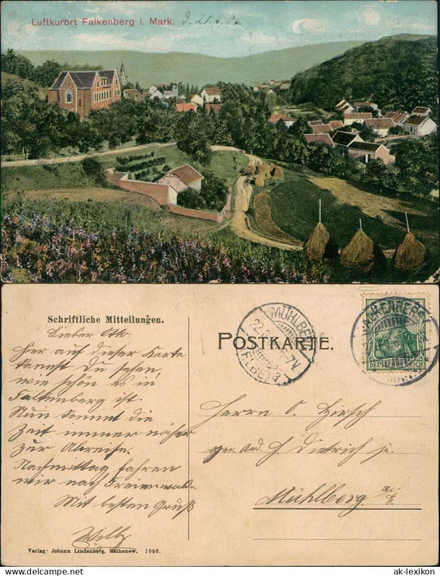 Ansichtskarte Falkenberg (Mark) Stadtpartie 1906