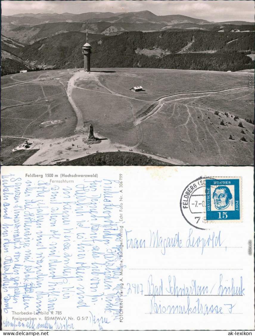 Ansichtskarte Feldberg Feldberg - Schwarzwald - Fernsehturm 1965