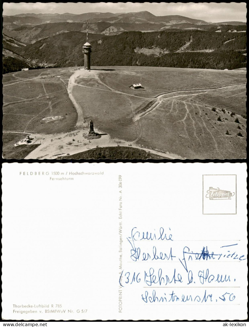 Ansichtskarte Feldberg Feldberg - Schwarzwald - Fernsehturm 1965