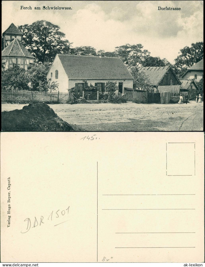 Ansichtskarte Ferch-Schwielowsee Dorfstraße 1913