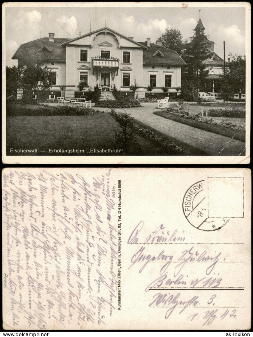 Ansichtskarte Fischerwall-Gransee Erholungsheim Elisabethruh 1928