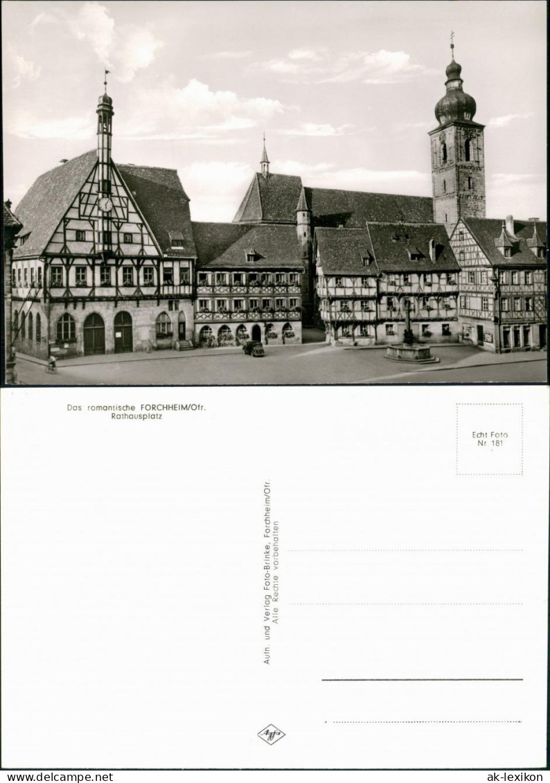 Ansichtskarte Forchheim (Oberfranken) Rathausplatz 1963