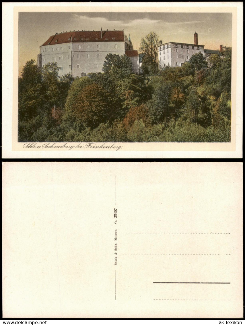 Ansichtskarte Frankenberg (Sachsen) Schloss Sachsenburg bei Frankenberg 1910
