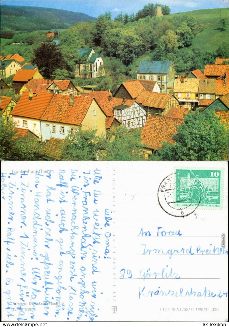 Ansichtskarte Frankenhain Panorama 1971