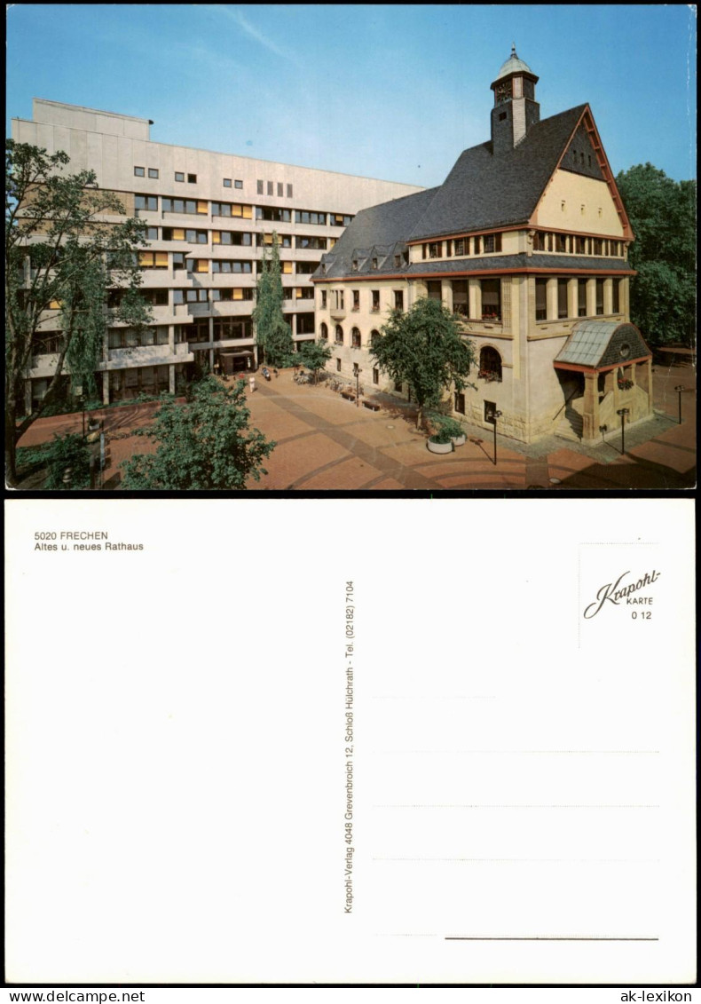 Ansichtskarte Frechen Altes u. neues Rathaus 1975