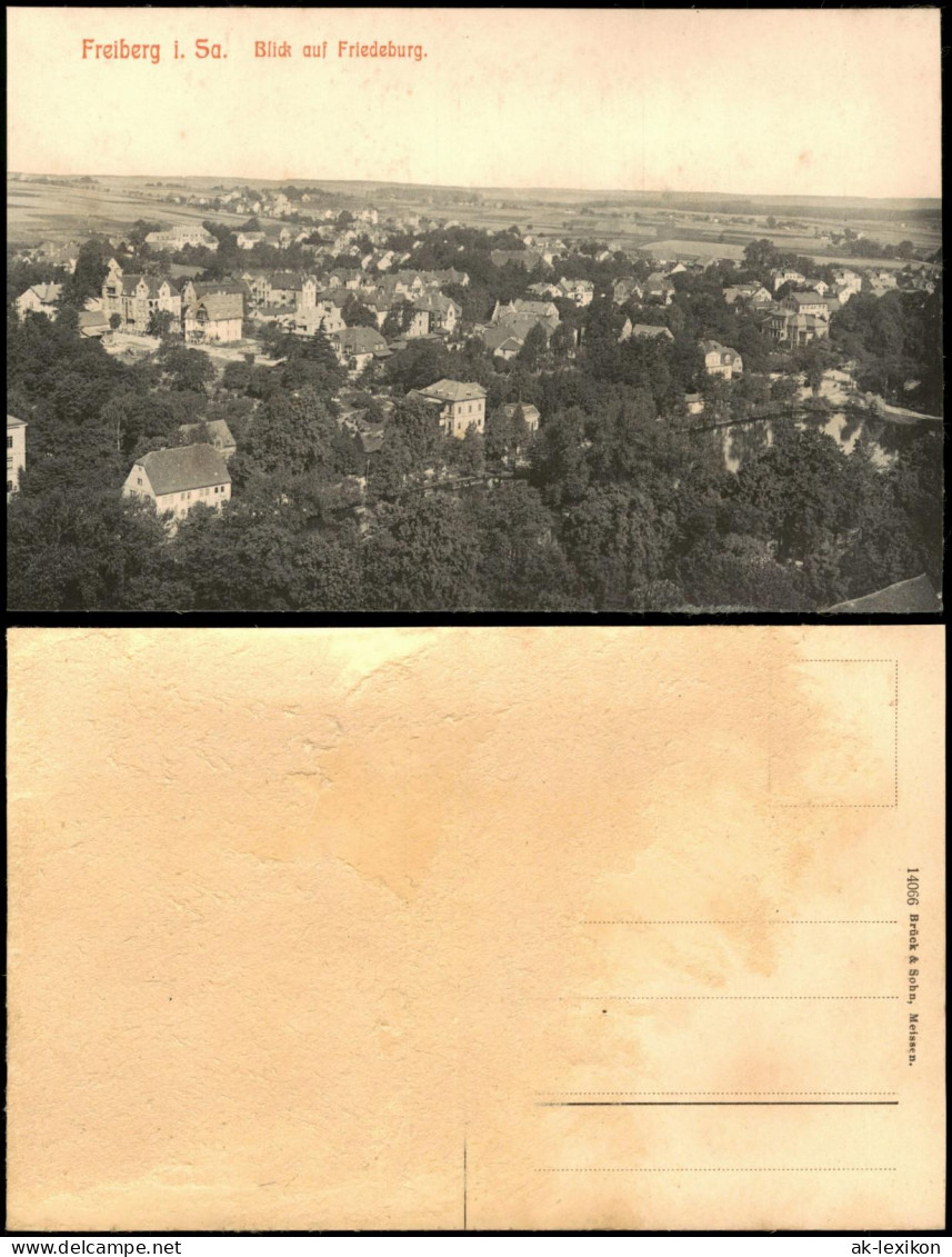 Ansichtskarte Freiberg (Sachsen) Blick auf Friedeburg 1912