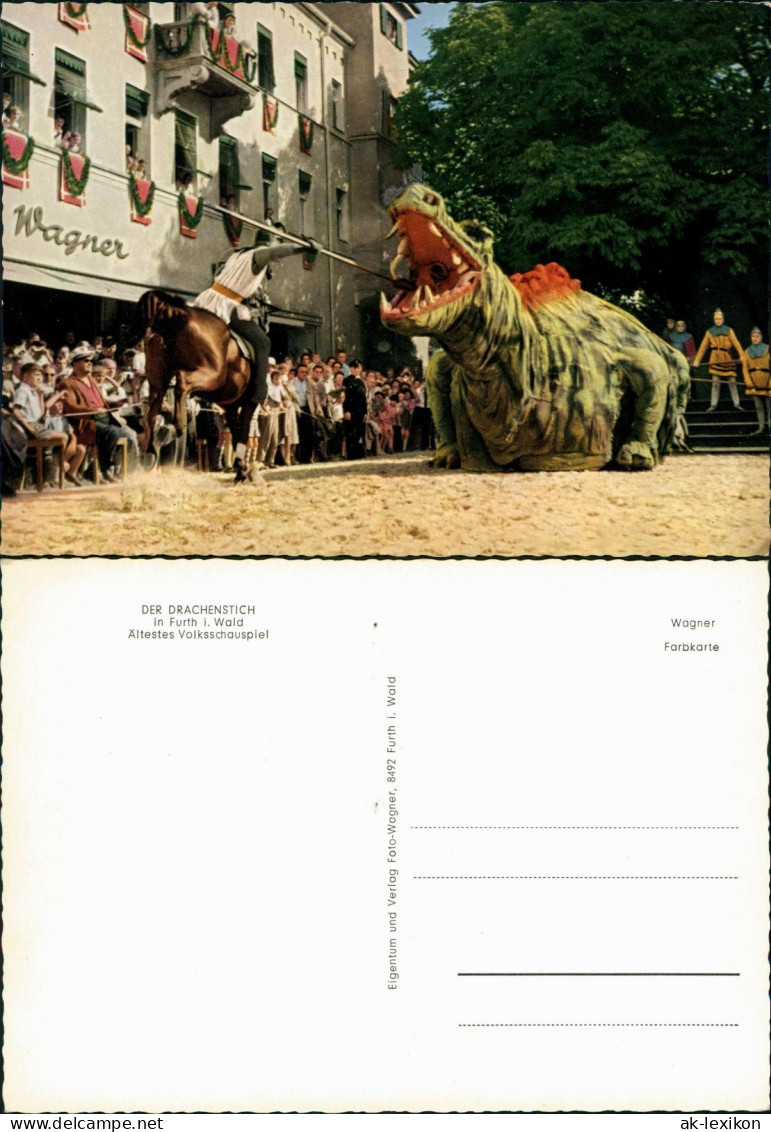 Ansichtskarte Furth im Wald Der Drachenstich Umzug - Straßenpartie 1957