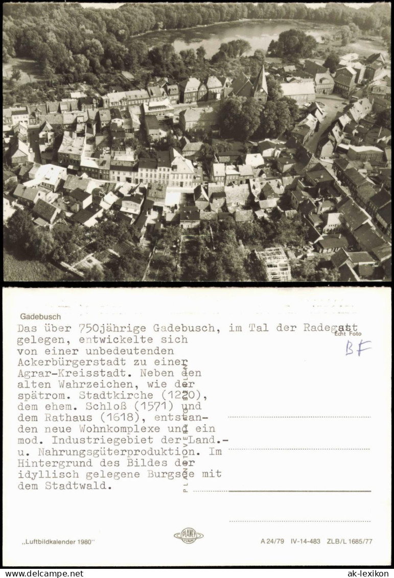Ansichtskarte Gadebusch Luftbild Luftaufnahme 1980