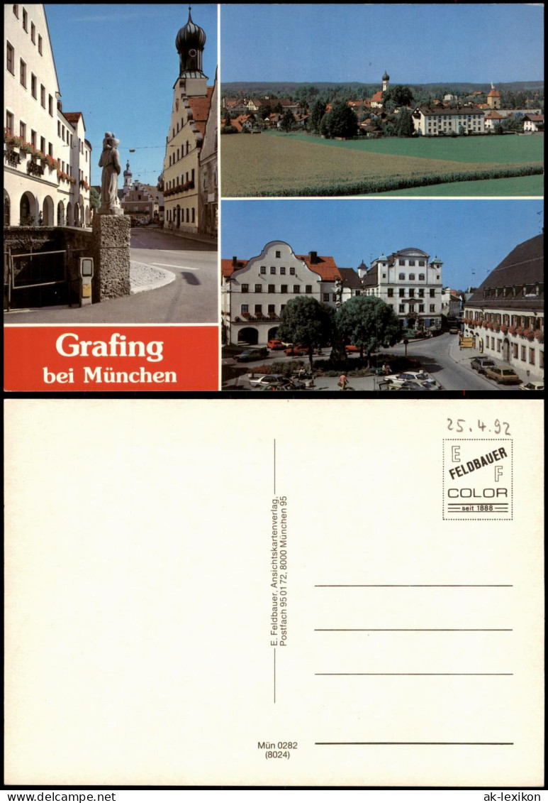 Ansichtskarte Gafing Ansichten Grafing bei München Markt Panorama 1992