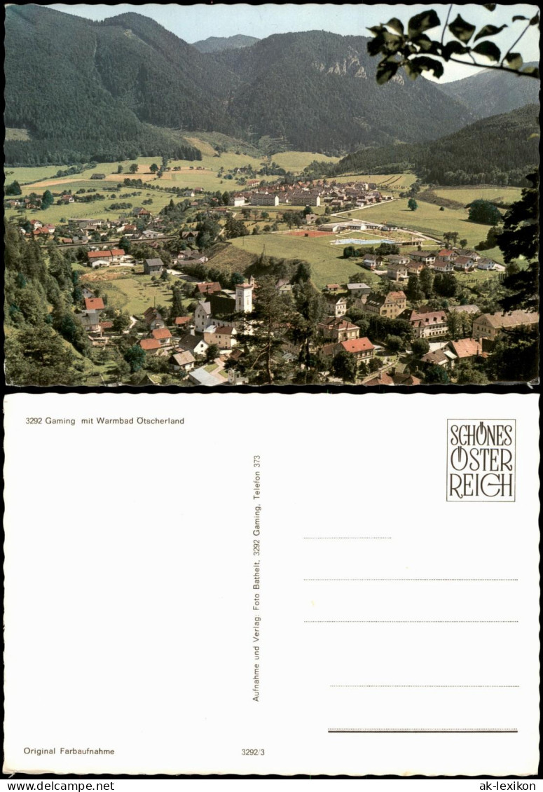 Ansichtskarte Gaming Panorama-Ansicht Gaming mit Warmbad Ötscherland 1975
