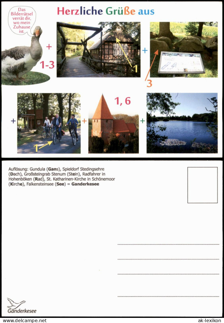 Ansichtskarte Ganderkesee Umland-Ansichten (Bilderrätsel-Karte) 2000