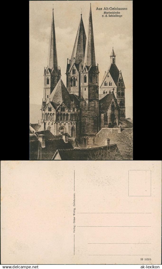 Ansichtskarte Gelnhausen Marienkirche v.d. Schießhege, Alt-Gelnhausen 1920