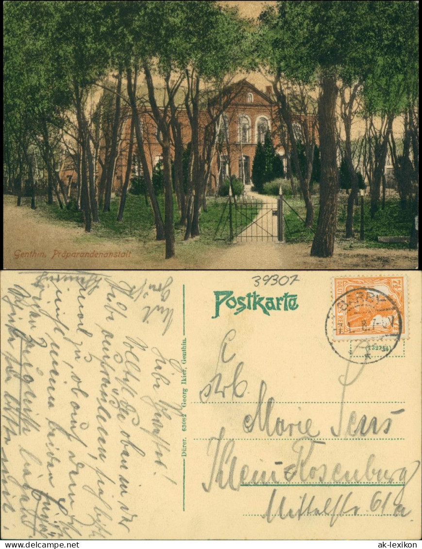 Ansichtskarte Genthin Präparandenanstalt 1918