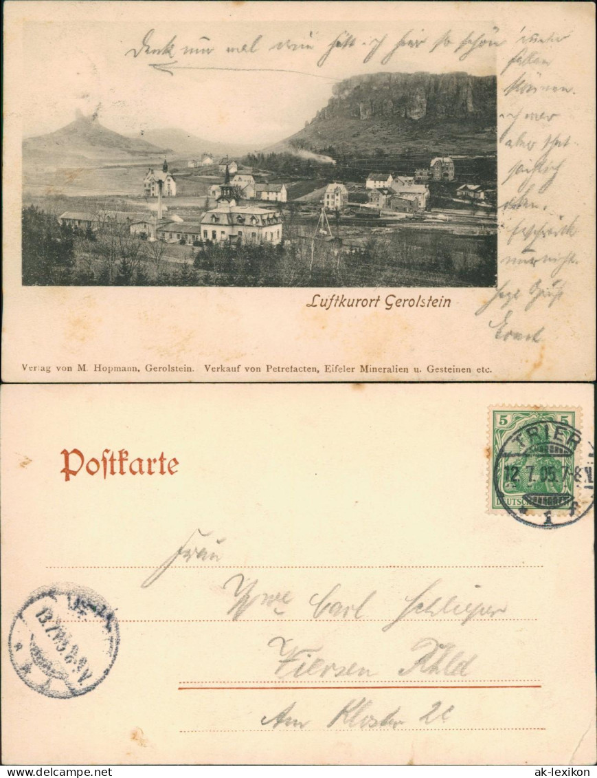 Ansichtskarte Gerolstein Stadtpartie 1905