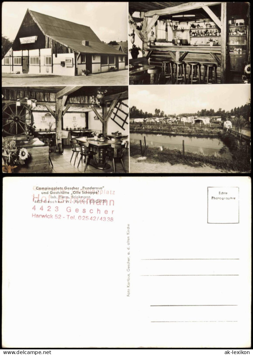 Ansichtskarte Gescher Campingplatz, Gaststätte Olle Schoppe platz 1967