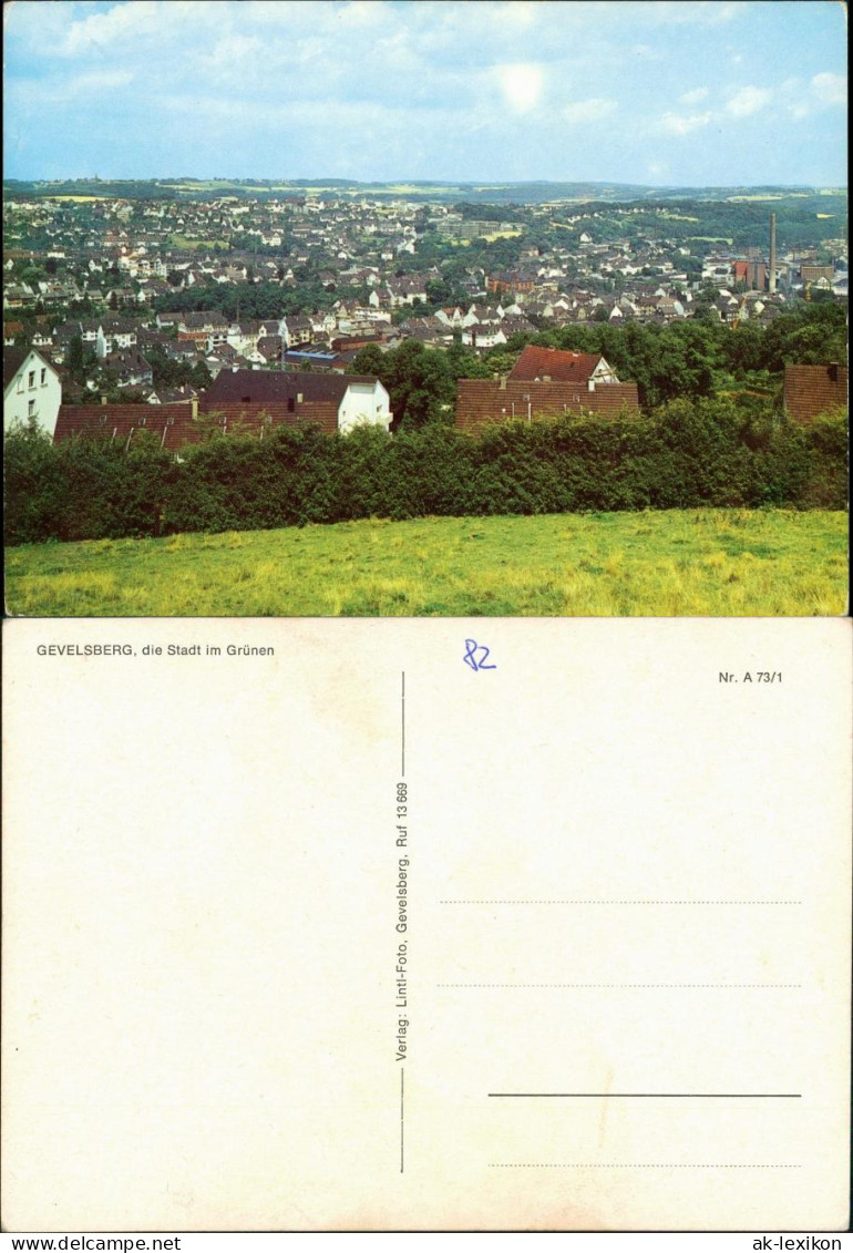 Ansichtskarte Gevelsberg Panorama Totalansicht 1973