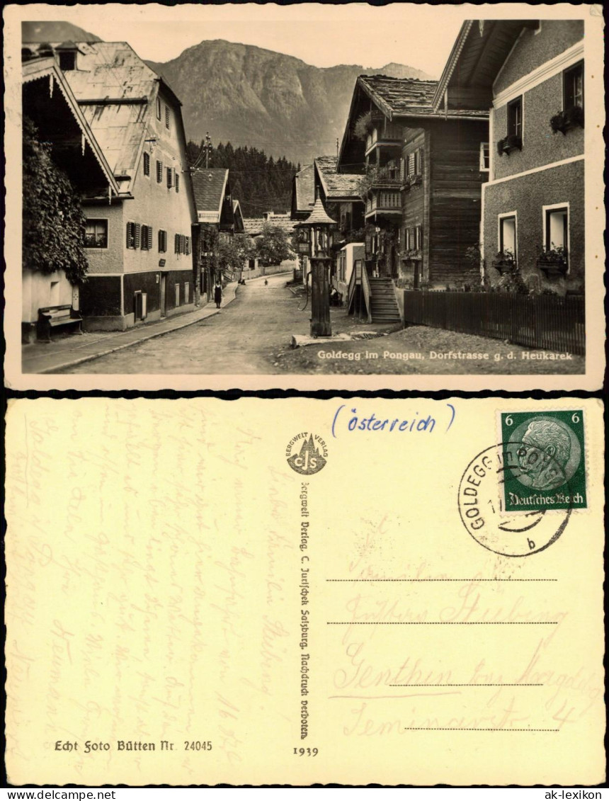 Ansichtskarte Goldegg im Pongau Dorfstraße 1939