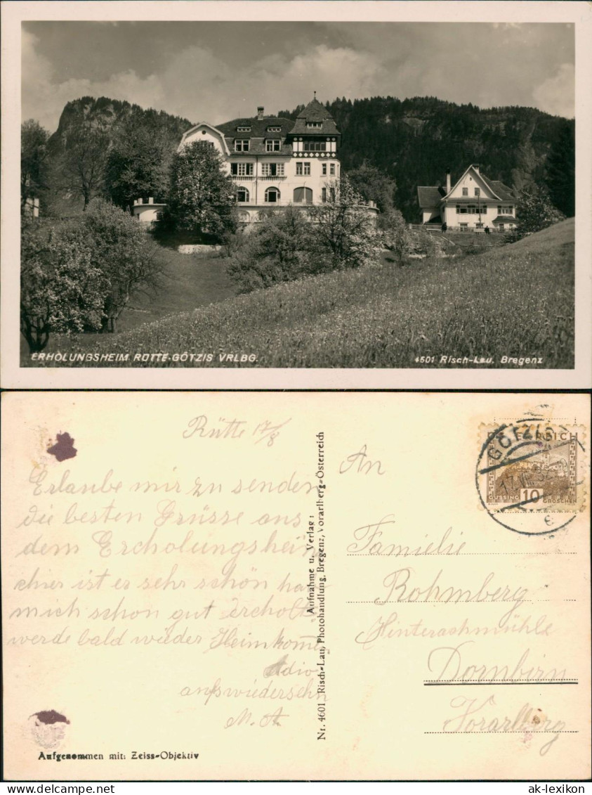 Ansichtskarte Götzis Erholungsheim Vorarlberg 1932