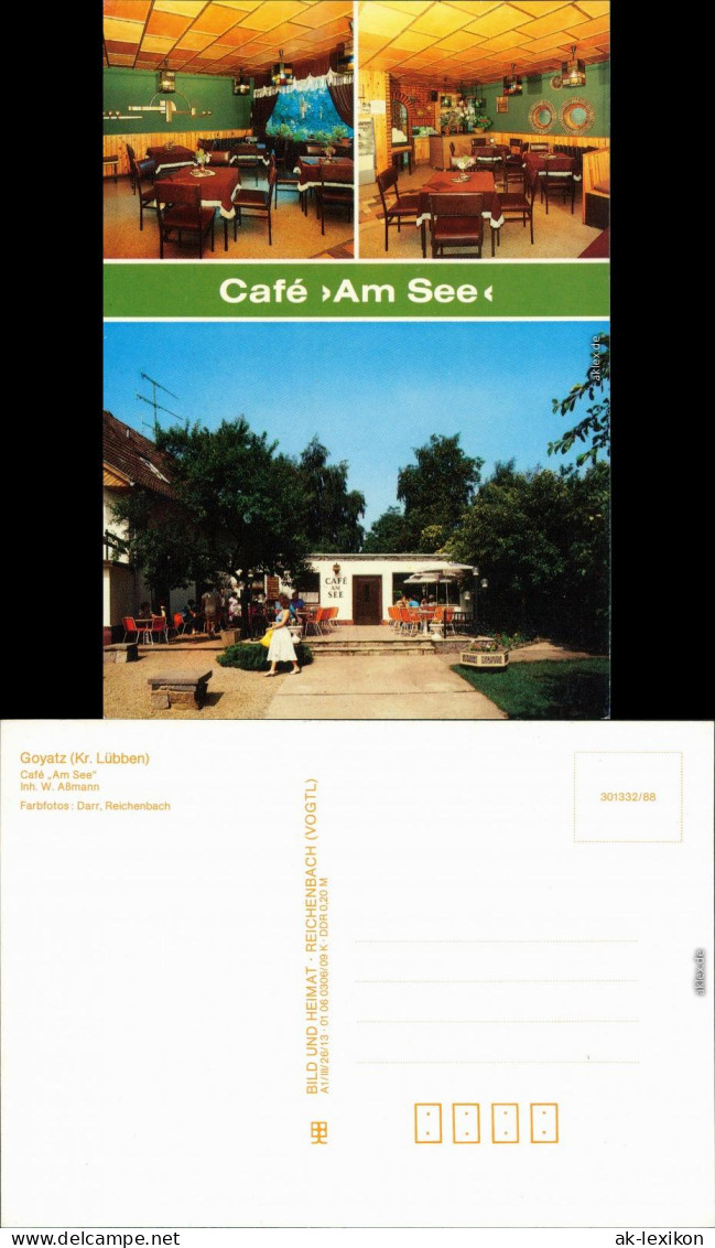 Ansichtskarte Goyatz-Schwielochsee Café "Am See" 1988