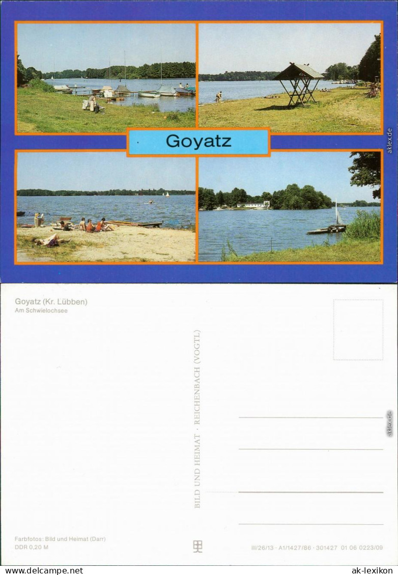 Ansichtskarte Goyatz-Schwielochsee Schwielochsee 1986